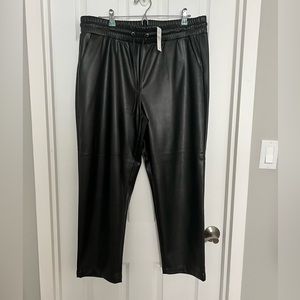 Loft size XL Faux Leather pull on pants